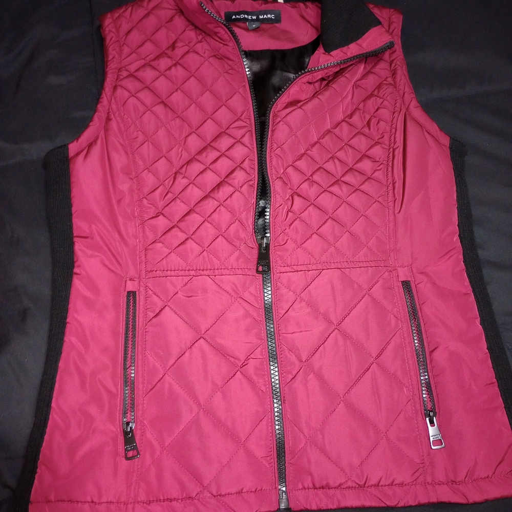 Andrew Marc Women's Pink Quilted Vest